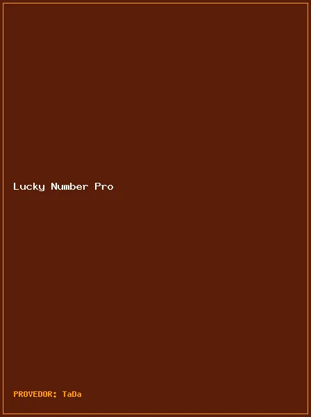Lucky Number Pro