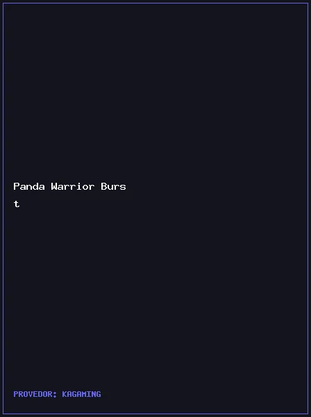 Panda Warrior Burst
